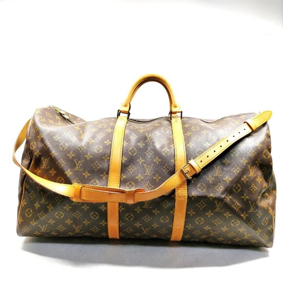 Louis Vuitton LV Boston Bag Keepall Bandouliere 60 Brown Monogram 630-052525 - Picture 1 of 13